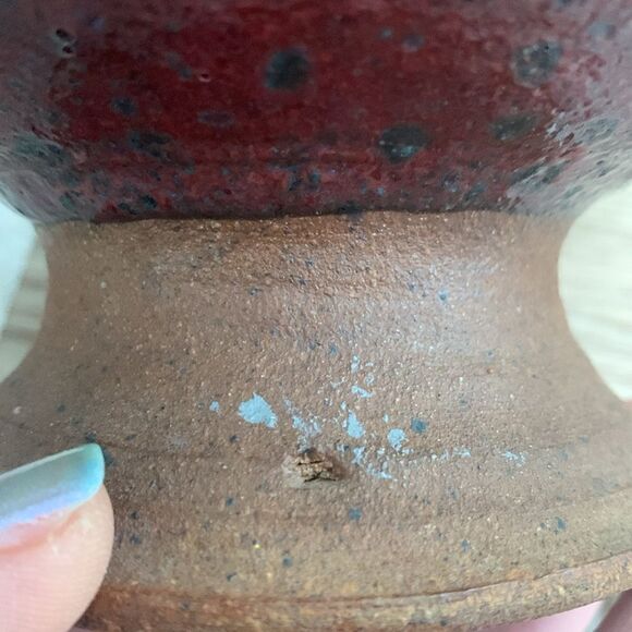 Handmade Artist Signed Stein Studio Art
Pottery Small Pedestal Bowl - Picture 14 of 17